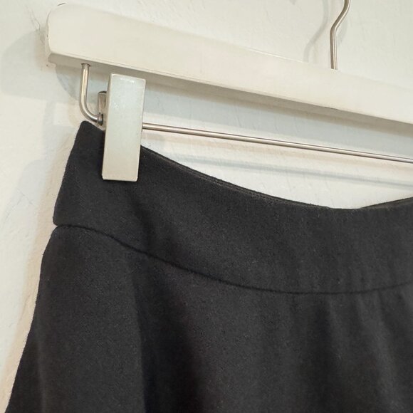 Reformation Dakota Wool Blend Flowy A-Line Mini Skirt Academia Preppy Black 0 - Picture 4 of 10